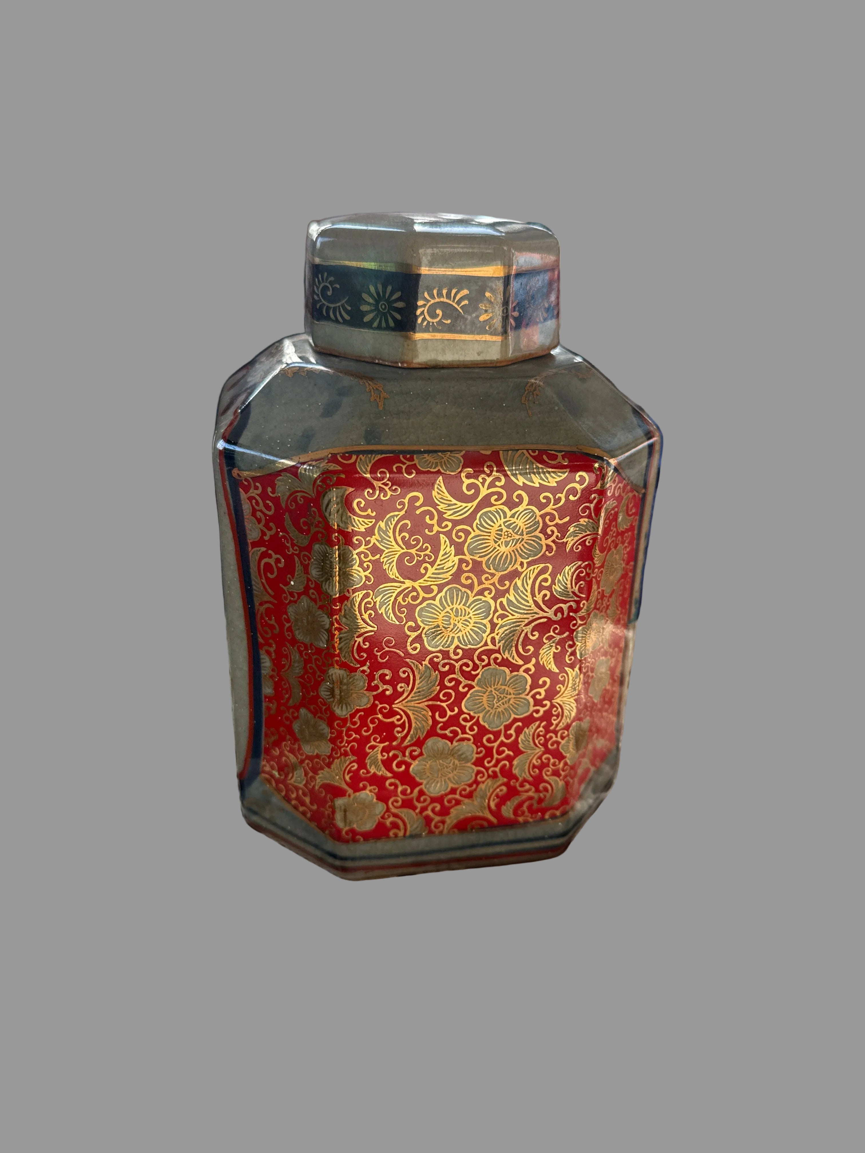 Vintage Imari Porcelain Tea Caddy