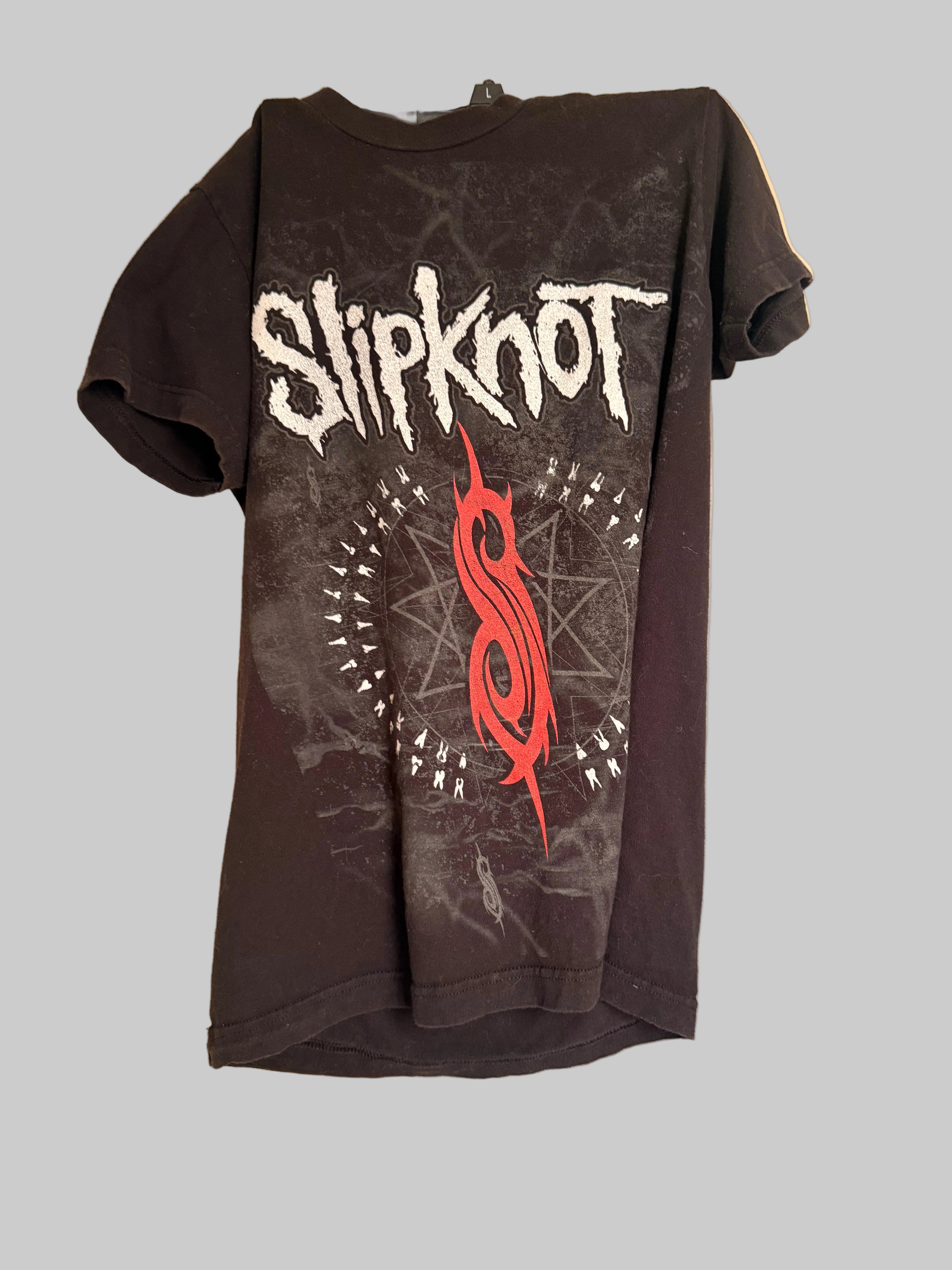 Slipknot Band Tee Distressed Black Double Sided Graphic Shirt Medium
