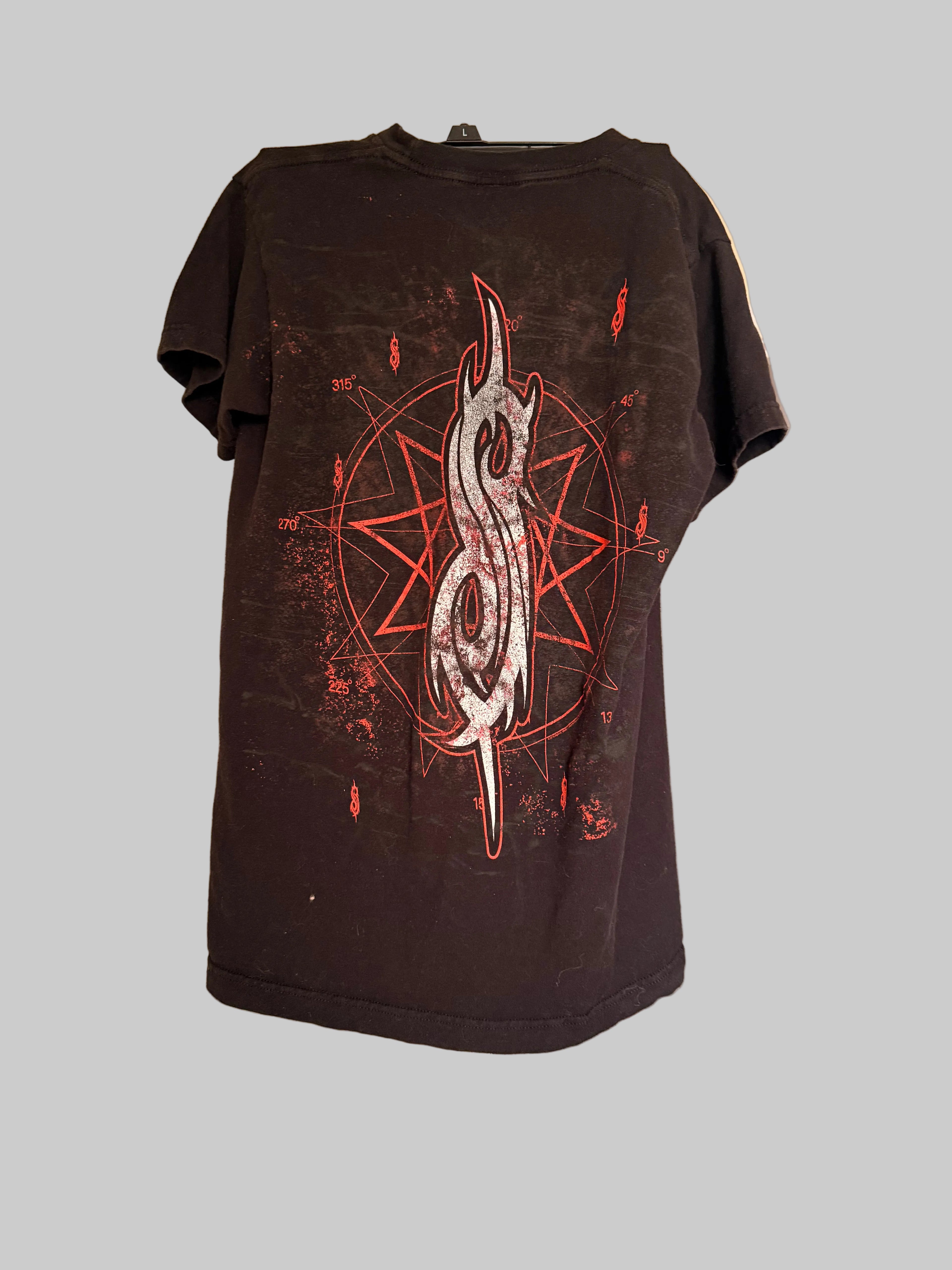 Slipknot Band Tee Distressed Black Double Sided Graphic Shirt Medium