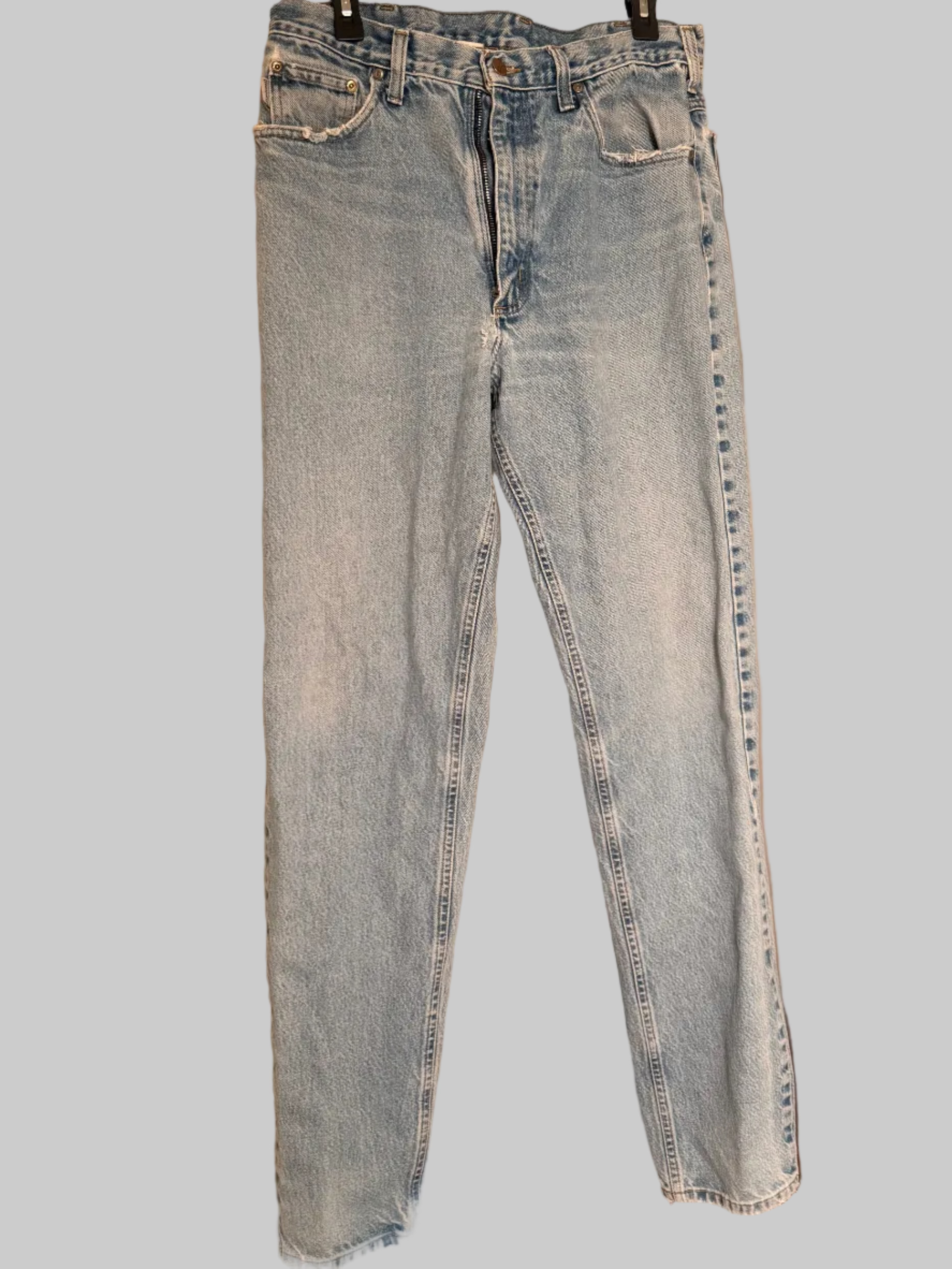 Vintage Carhartt Light Wash Distressed Denim Jeans Workwear