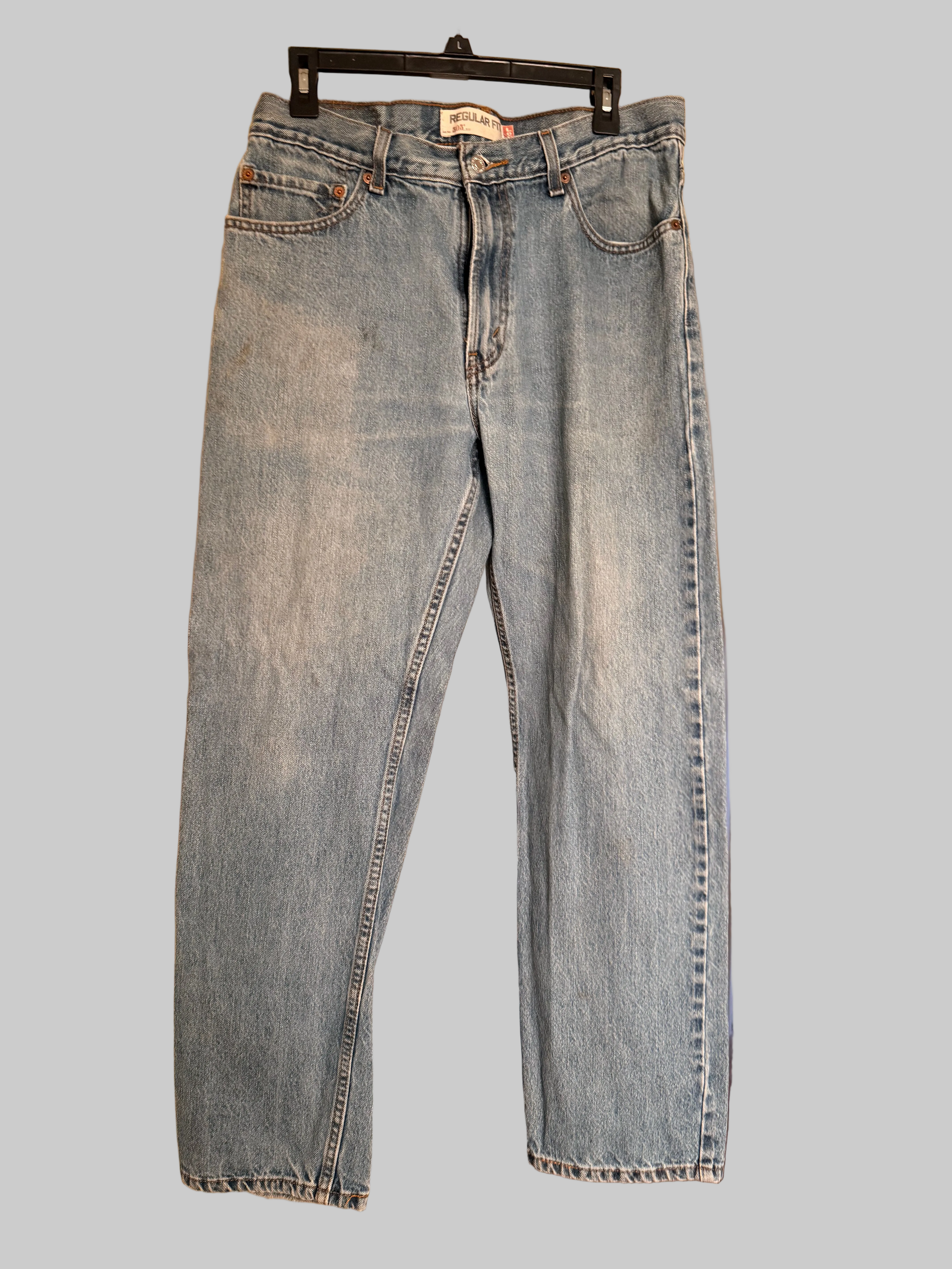 Levi’s 505 Jeans 34x32 Light Wash Straight Leg Vintage Style Classic Fit